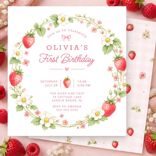 Invitación de Corona de Cumpleaños de Fruta para e (Subido por el creador)