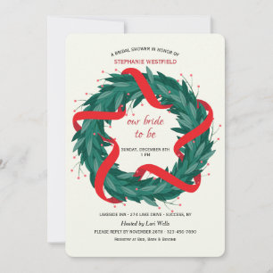 Invitación de Corona de Navidad