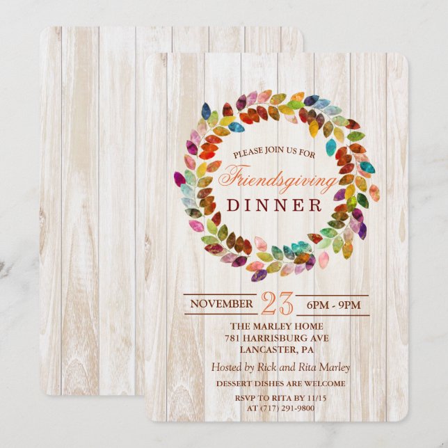 Invitación de corona de purpurina para la festivid (Anverso / Reverso)