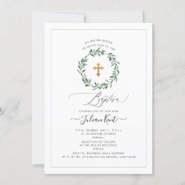 Invitación de corona de vegetación acuarela de Pix