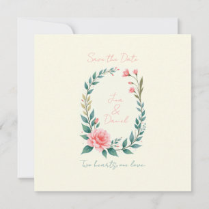 Invitación de corona floral delgada