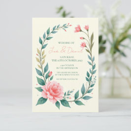 Invitación de Corona Floral Delicada