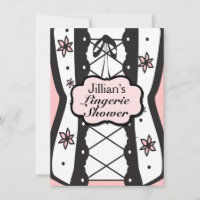 Invitación de corsé vintage para fiesta de ropa in