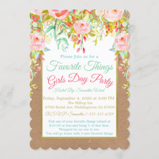 Invitación de cosas favoritas de Girls Day