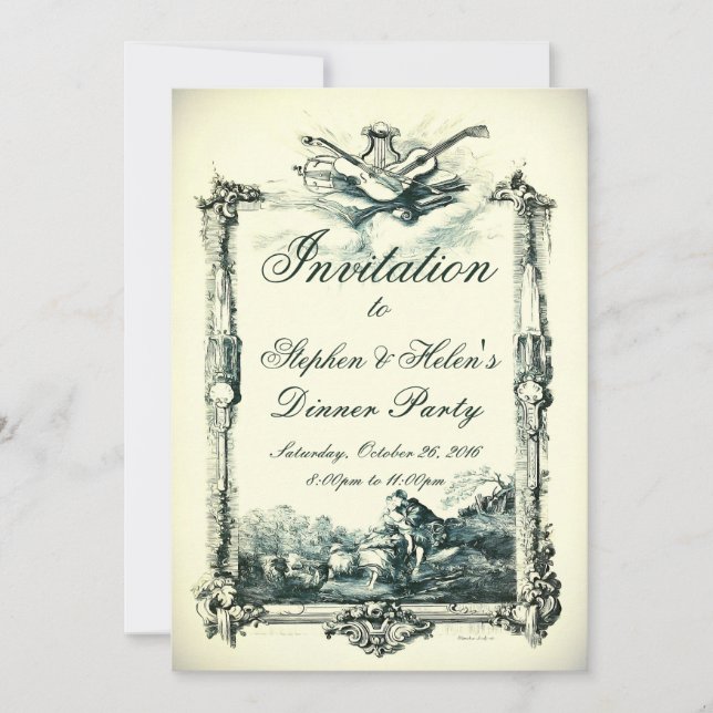 Invitación de cosecha barroca (Anverso)