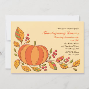 Invitación de Cosecha de Calabaza