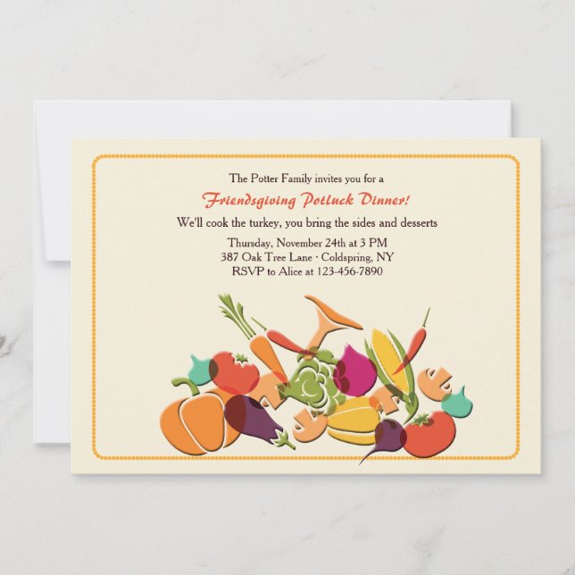 Invitación de Cosecha de Otoño (Anverso)