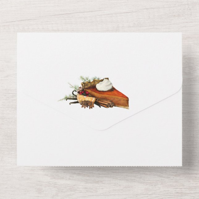 Invitación de cosecha de otoño todo en uno (Reverso )