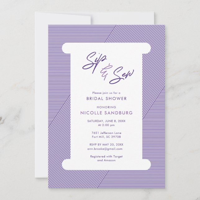 Invitación de Costura (Anverso)