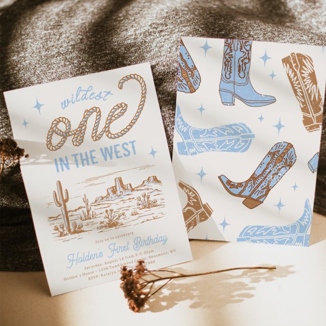 Invitación de Cowboy al primer cumpleaños (Subido por el creador)