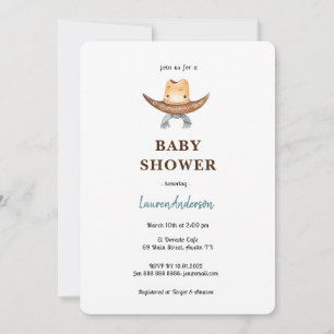Invitación de Cowboy Baby Shower