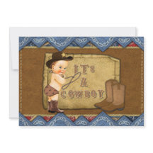 Invitación de Cowboy Baby Shower