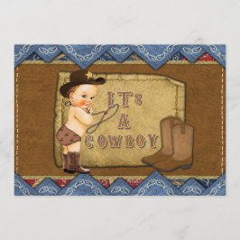 Invitación de Cowboy Baby Shower