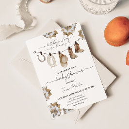 Invitación de Cowboy Baby Shower.