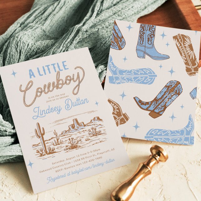 Invitación de Cowboy Baby Shower (Subido por el creador)