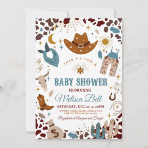 Invitación de Cowboy Baby Shower a Wild West