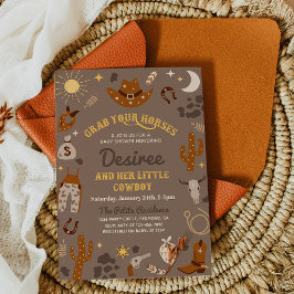 Invitación de Cowboy Baby Shower | Bebé occidental