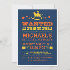 Invitación de Cowboy Occidental por Navy Blue
