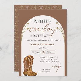 Invitación de Cowboy Western Boy Baby Shower