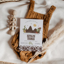 Invitación de Cowboy Western Boy Baby Shower