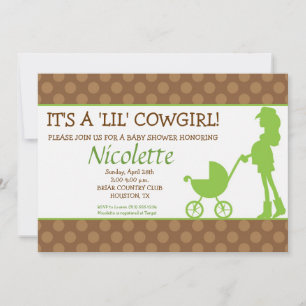 Invitación de Cowgirl Baby Shower