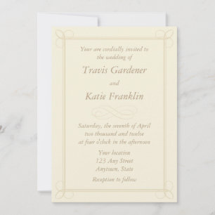 Invitación de crema o arveja de Personalizado - Di