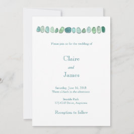 Invitación de cristal de la boda del mar de la