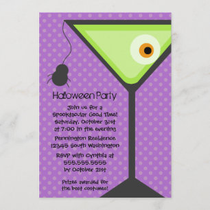 Invitación de cristal del fiesta de Halloween del