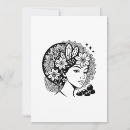 Invitación de Cristal Floral del Mandala Femenino