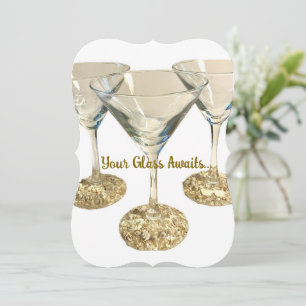 Invitación de cristalería marina