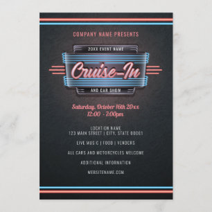 Invitación de crucero neón