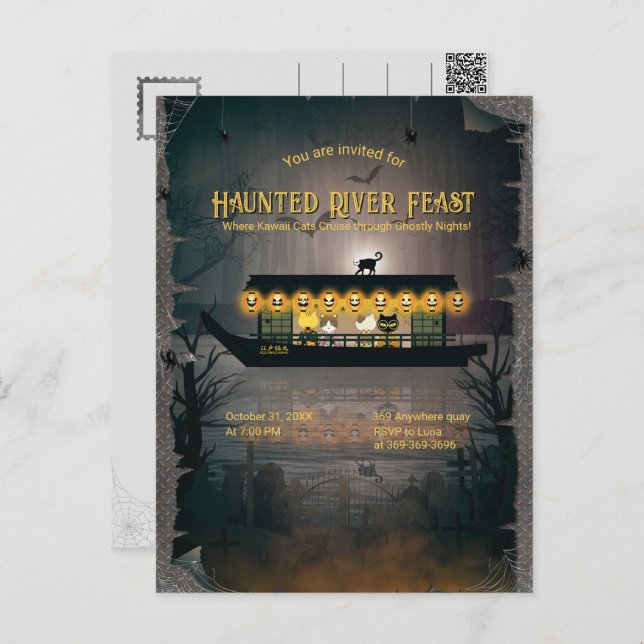 Invitación de cruceros Ghostly Graveyard (Anverso / Reverso)