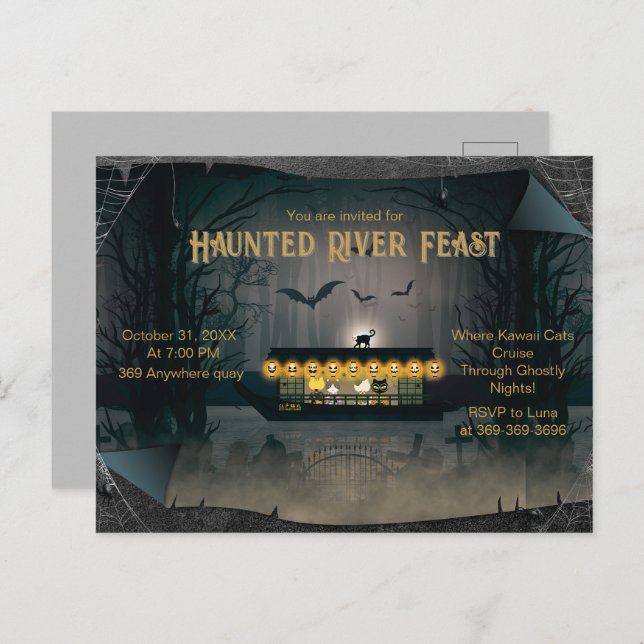 Invitación de cruceros Ghostly Graveyard (Anverso / Reverso)