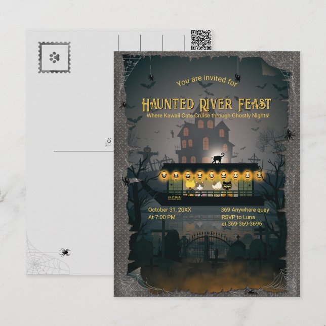 Invitación de cruceros Ghostly Graveyard (Anverso / Reverso)