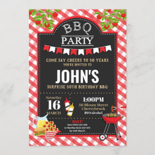 Invitación de cualquier edad a la fiesta de cumple