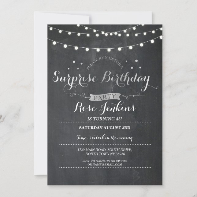 Invitación de cualquier edad para la fiesta de cum (Anverso)