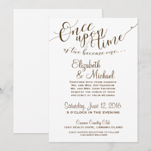 Invitación de Cuento de Hadas Érase Una Vez - Blan