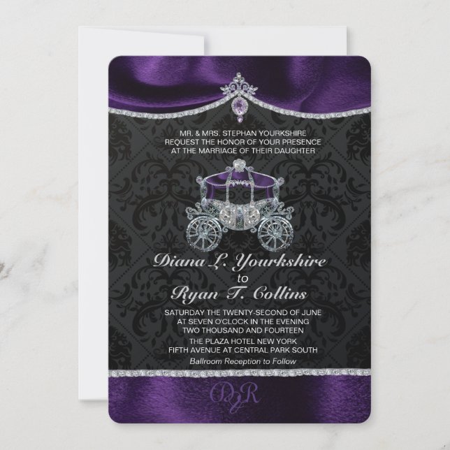 Invitación de Cuento de Hadas Real (Anverso)