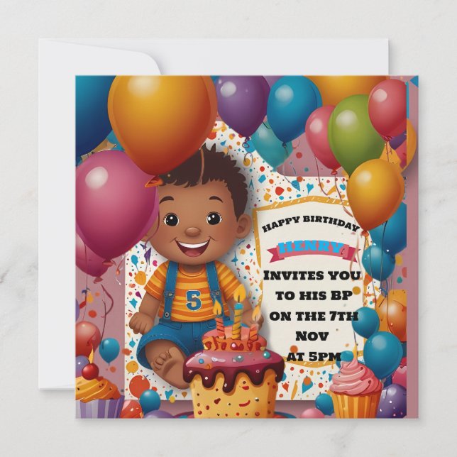 Invitación de cumpleaños (Anverso)