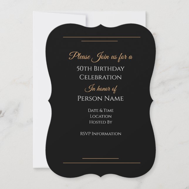 Invitación de cumpleaños (Anverso)