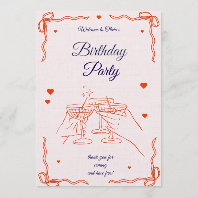 Invitación de cumpleaños (Anverso)