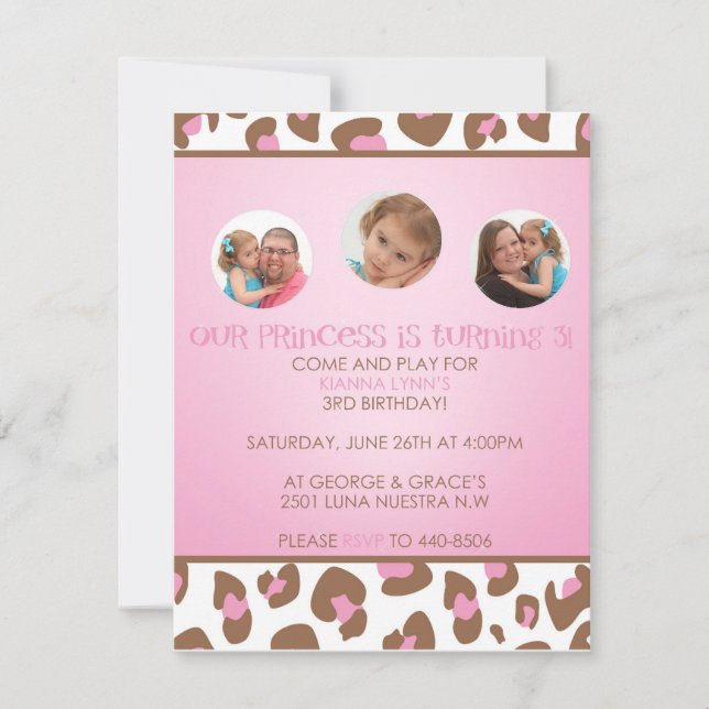 Invitación de cumpleaños (Anverso)