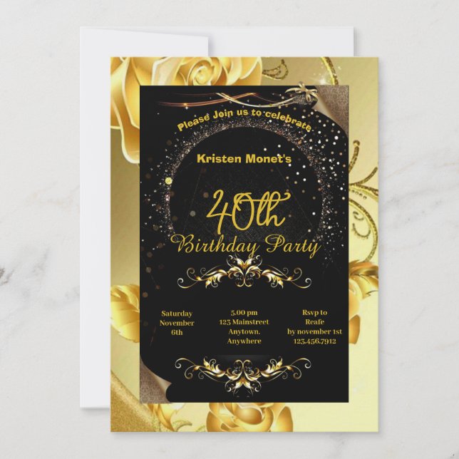 Invitación de cumpleaños (Anverso)