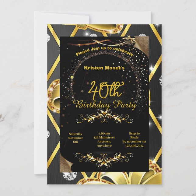 Invitación de cumpleaños (Anverso)