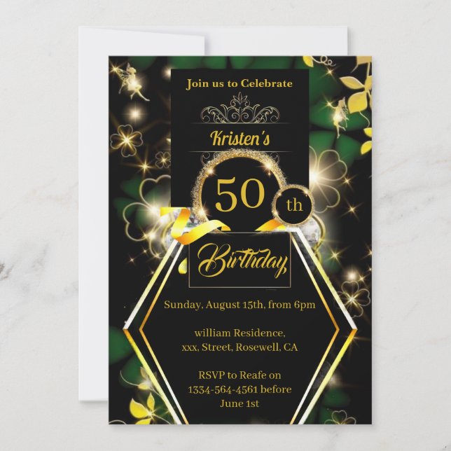 Invitación de cumpleaños (Anverso)