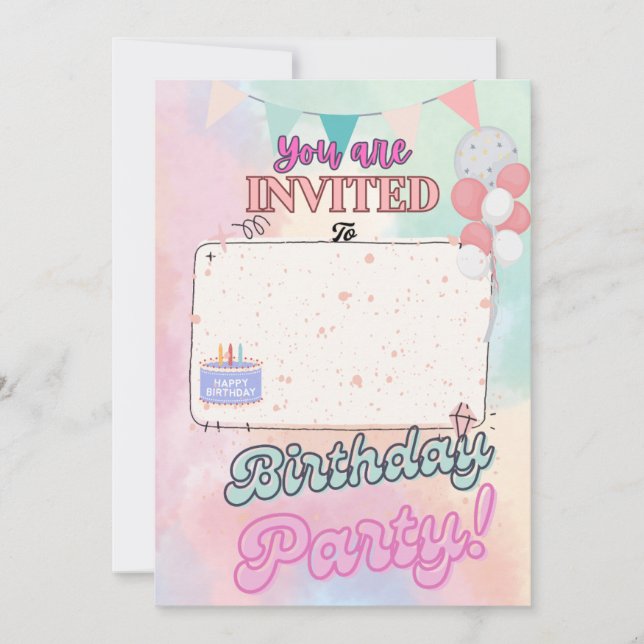 Invitación de cumpleaños (Anverso)