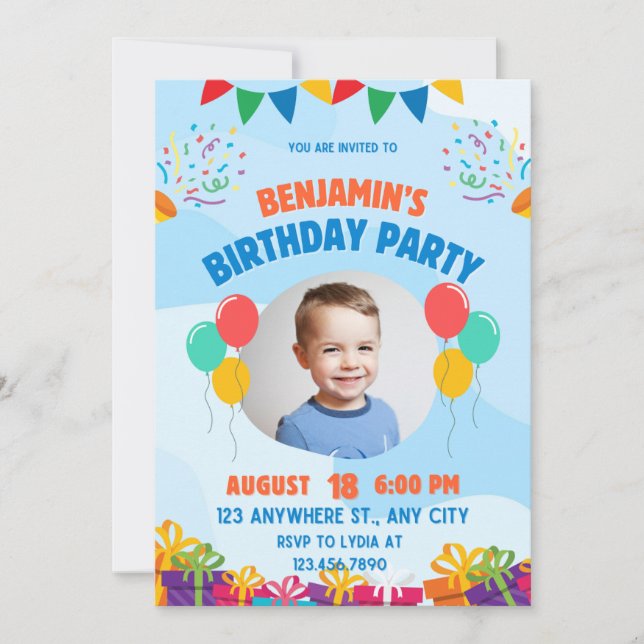Invitación de cumpleaños (Anverso)