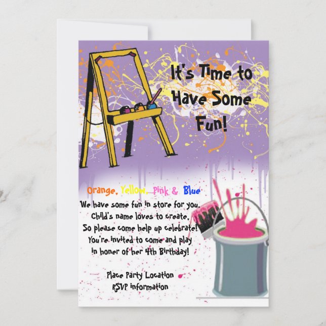 Invitación de cumpleaños (Anverso)