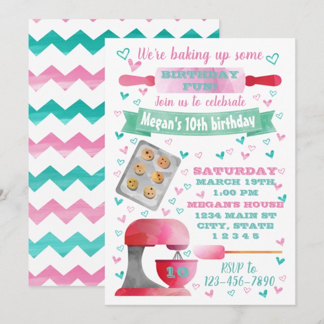 Invitación de cumpleaños (Anverso / Reverso)