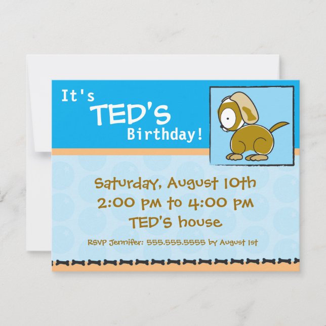 Invitación de cumpleaños (Anverso)